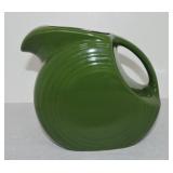 Vintage Fiesta disc water pitcher, dark green