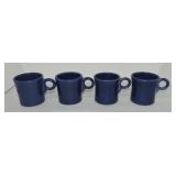 Vintage Fiesta mug group, 4 cobalt