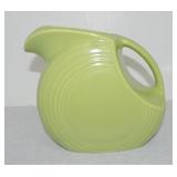 Vintage Fiesta disc water pitcher, chartreuse