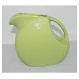 Vintage Fiesta disc water pitcher, chartreuse