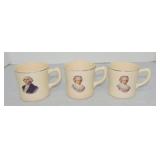 HLC lot of 3 mugs with George & Martha Washington
