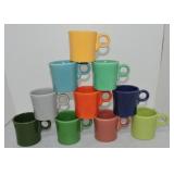 Vintage Fiesta lot of 10 mugs, 10 different colors