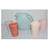 Vintage Fiesta Jubilee celadon disc juice pitcher