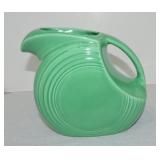Vintage Fiesta disc water pitcher, green