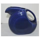 Vintage Fiesta disc water pitcher, cobalt