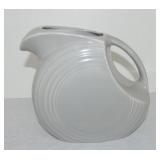 Vintage Fiesta disc water pitcher, gray