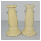 Fiesta Post 86 tapered pair of candle holders,
