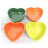 Fiesta Post 86 lot of 4 heart ramekins