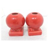 Fiesta Post 86 pair of round candle holder,