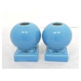 Fiesta Post 86 pair of round candle holder,