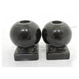 Fiesta Post 86 pair of round candle holder,