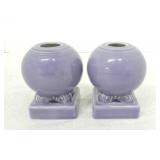 Fiesta Post 86 pair of round candle holder,