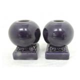 Fiesta Post 86 pair of round candle holder,