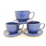 Fiesta Post 86 jumbo cup & saucer, 3 sapphire