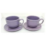 Fiesta Post 86 jumbo cup & saucer, 2 lilac