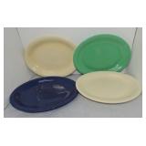 Vintage Fiesta oval platter group, 4 mixed
