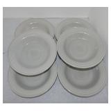 Vintage Fiesta deep plate group, 6 gray