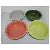Vintage Fiesta nappy bowl group, 4 - 50's colors