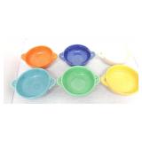 Vintage Fiesta cream soup group, all 6