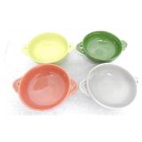 Vintage Fiesta cream soup group, 4 - 50's colors