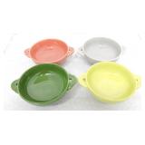 Vintage Fiesta cream soup group, 4 - 50's colors