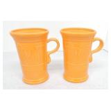 Fiesta Post 86 cappuccino mug, 2 tangerine