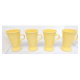 Fiesta Post 86 pedestal mug, set of 4, sunflower
