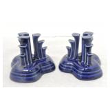 Fiesta Post 86 pair of pyramid candle holders,