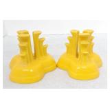 Fiesta Post 86 pair of pyramid candle holders,