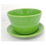 Fiesta Post 86 flower pot & saucer, shamrock
