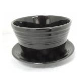 Fiesta Post 86 flower pot & saucer, black