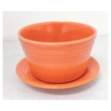 Fiesta Post 86 flower pot & saucer, persimmon