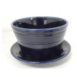 Fiesta Post 86 flower pot & saucer, cobalt