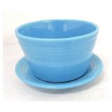 Fiesta Post 86 flower pot & saucer, peacock