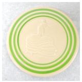 Fiesta Post 86 dancing girl trivet, green stripe