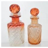 Baccarat (unmarked) lot of 2 perfume bottles