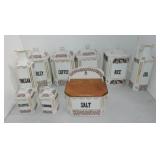 Canister set, 9 pieces