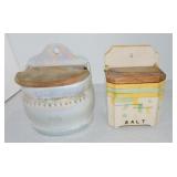 Lot of 2 salt boxes