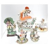 Staffordshire lot of 5 pieces