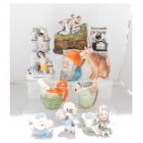 Lot of 11 porcelain figurals, various condition