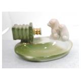 German porcelain pink pig with camera