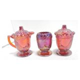 Westmoreland red carnival glass Peacock