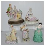 Lot of 5 porcelain figures