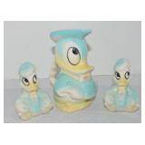 Donald Duck pitcher and pair of shakers