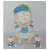 Rug Rats cookie jar and pair of shakers