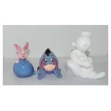 Piglett and Eeyore pair of shakers and white