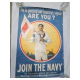 WWII Navy recruiting poster, 30'x20'