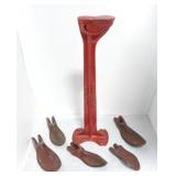 Cast iron 'Big Boy' shoe last set, 7 pieces