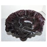 Imperial purple slag rose show 9 1/2' bowl