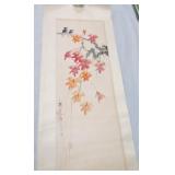 Pair of Oriental scrolls, 48'x17'